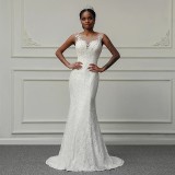 New Foreign Trade Wedding Dress, African Mermaid One Shoulder Series, Back Lace Tie, Slim Fit, Retro Lace Skirt