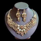Necklace and earring set with exaggerated retro feel and exquisite design Banquet dress with colorful luxury