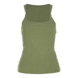 Women's 2024 Summer New Women's Fashion Invisible Strap Sexy Spicy Girl Solid Color Slimming Tank Top