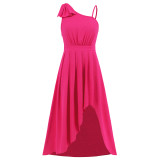 European and American women's clothing, Amazon cross-border summer foreign trade temperament, bow tie, strap, irregular dress