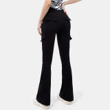 Wide leg pants, tight and nude, buttocks lifting workwear pants, flared pants, high waisted and slightly flared yoga pants