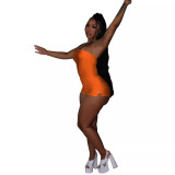 Personalized summer jumpsuit made of polyester with light and smooth backless jumpsuit