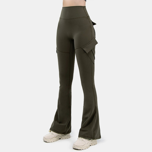 Wide leg pants, tight and nude, buttocks lifting workwear pants, flared pants, high waisted and slightly flared yoga pants
