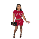 Women's chest embroidered personalized two-piece set for women
