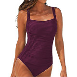 Hot selling one-piece swimsuit, solid color sexy women's swimsuit