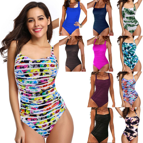 Hot selling one-piece swimsuit, solid color sexy women's swimsuit