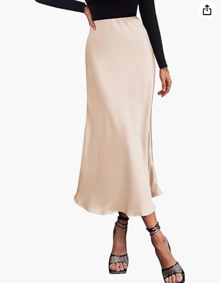 Gentle temperament, spring and summer seasons, silky and smooth texture, forged face, acetic acid sagging high waisted fishtail skirt