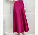 Gentle temperament, spring and summer seasons, silky and smooth texture, forged face, acetic acid sagging high waisted fishtail skirt
