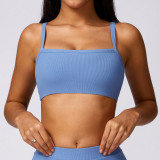 Tight and beautiful back yoga bra, threaded quick drying sports bra, Pilates fitness suit, tank top