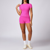 Quick drying tight yoga set versatile threaded casual running fitness sports set for women