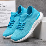 Cross border exclusive supply of AliExpress Amazon oversized sports shoes for women, breathable flying woven socks, one foot lazy shoes
