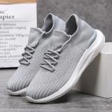 Cross border exclusive supply of AliExpress Amazon oversized sports shoes for women, breathable flying woven socks, one foot lazy shoes