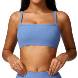Tight and beautiful back yoga bra, threaded quick drying sports bra, Pilates fitness suit, tank top