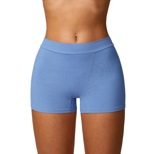 Tight yoga shorts with belly tightening and buttocks lifting, threaded quick drying, fitness, anti glare, and sports foundation shorts