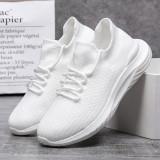 Cross border exclusive supply of AliExpress Amazon oversized sports shoes for women, breathable flying woven socks, one foot lazy shoes