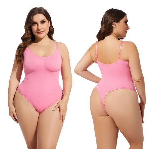 Hot selling seamless body shaping, belly tightening, buttocks lifting, oversized buttocks lifting, tight fitting crotch buckle elastic jumpsuit