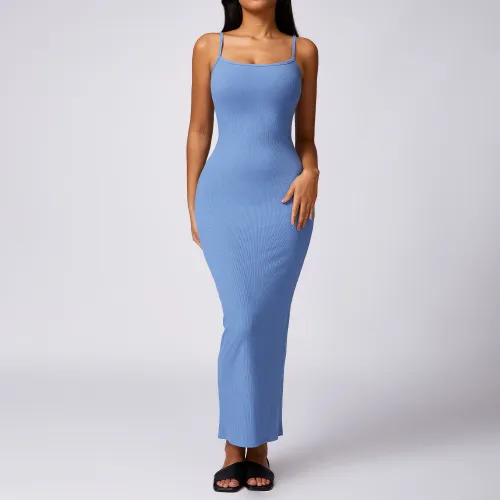 Underlay slimming wrap buttocks dress with threaded suspender, sexy spicy girl with beautiful back, casual long skirt