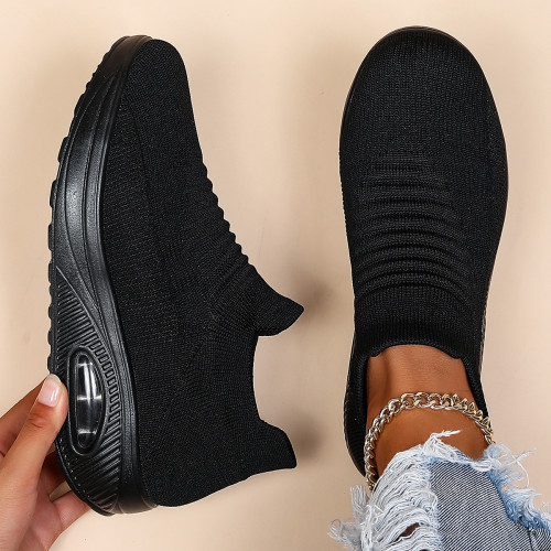Cross border exclusive supply of AliExpress Amazon oversized sports shoes for women, breathable flying woven socks, one foot lazy shoes
