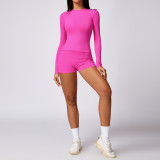 Quick drying tight yoga set versatile threaded casual running fitness sports set for women
