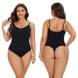 Hot selling seamless body shaping, belly tightening, buttocks lifting, oversized buttocks lifting, tight fitting crotch buckle elastic jumpsuit