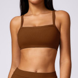 Tight and beautiful back yoga bra, threaded quick drying sports bra, Pilates fitness suit, tank top