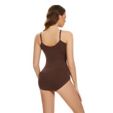 Hot selling seamless body shaping, belly tightening, buttocks lifting, oversized buttocks lifting, tight fitting crotch buckle elastic jumpsuit