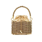 New Fashion, Light Luxury, Simple and Versatile Handmade Screw Pattern Women's Bag Chain Women's Bag Dinner Bag