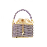 New Fashion, Light Luxury, Simple and Versatile Handmade Screw Pattern Women's Bag Chain Women's Bag Dinner Bag