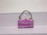 French Cross border Cloud Marble Acrylic Box Diamond Handwoven Banquet Women's Bag Handheld Crossbody Women's Bag