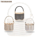 New Fashion, Light Luxury, Simple and Versatile Handmade Screw Pattern Women's Bag Chain Women's Bag Dinner Bag