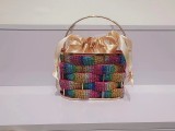 Cross border new product, European station, niche design, socialite dinner bag, sparkling rhinestone striped entanglement, hand-held crossbody women's bag
