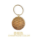 Global Hot Selling New Dinner Bag Women's Ball Bag High end Diamond Earth Bag Weaving Handbag