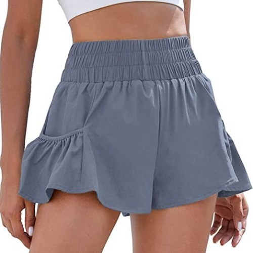 Summer hot selling women's fitness running quick drying women's high waisted shorts with pockets
