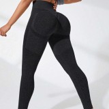 Seamless yoga pants with upturned hips and breathable yoga suit, tight fitting high waisted sports bottom, fitness pants for women