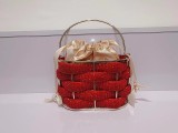 Cross border new product, European station, niche design, socialite dinner bag, sparkling rhinestone striped entanglement, hand-held crossbody women's bag