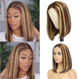 P4/27 Piano Highlight Omber lace front wig Cross border hair replacement in piano color