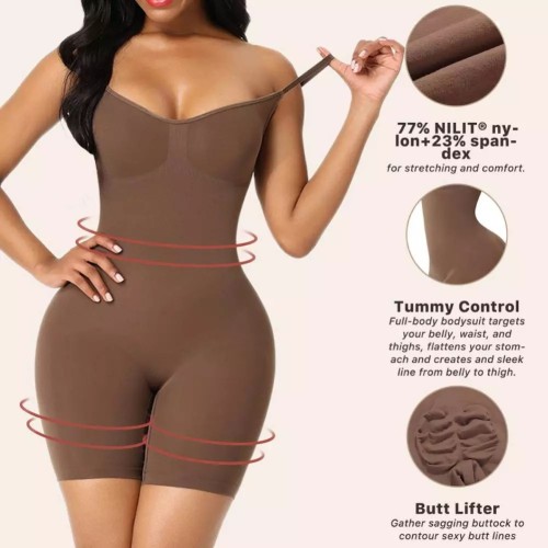 Large size buttocks lifting seamless shapewear, women's corset, suspender, belly tightening, and body beautifying jumpsuit