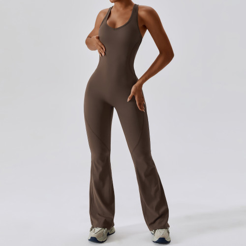 Quick drying and tight fitting yoga suit, dance sports and fitness suit, lifting buttocks and tightening abdomen, and micro pulling all in one yoga suit