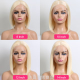 13 * 4 BOB Human Hair Wigs 613 gold lace closure 180% density