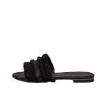 Cross border cool slippers for women in summer, new foreign trade large size women's shoes, flat bottomed tassels, external wearing slippers
