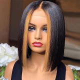 13*1 T lace BOB human hair wig 30 Spot dyed one piece for hot selling
