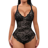 One piece shapewear for women, sexy lace beauty lingerie, tight fitting, breathable, hip lifting, and abdominal tightening corset