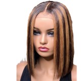 P4/27 Piano Highlight Omber lace front wig Cross border hair replacement in piano color