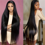 Human wig long headband Straight Lace Frontal  Human Hair Wig4 by 4