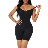 Large size buttocks lifting seamless shapewear, women's corset, suspender, belly tightening, and body beautifying jumpsuit