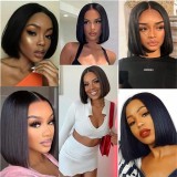 Wear And Go Glueless straight short BOB wig for black women
