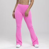 Fitness pants, women's high waisted and hip lifting sports pants, training running slimming yoga flared pants