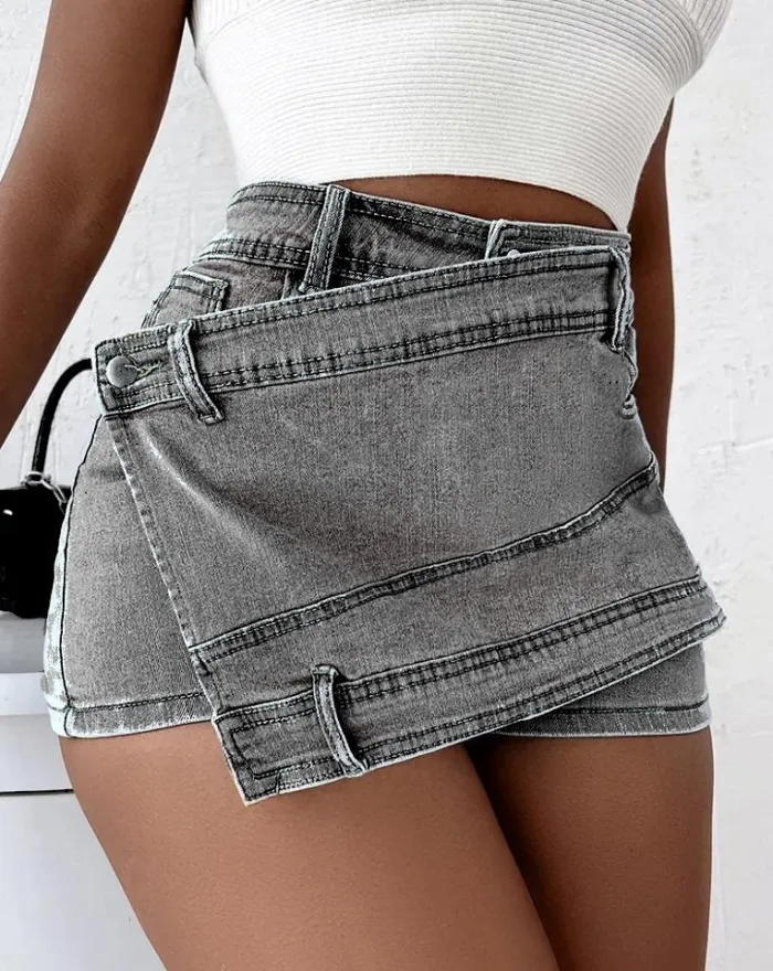 Women's summer slimming denim skirt pants and shorts