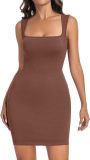 Dress Summer Strap Off Shoulder Backless Solid Color