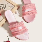 Summer new style sandals, tassels, flat bottomed slippers, versatile beach shoes